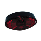 Custom Chrome Replacement DOT Has Black Plastic Housing Cateye Taillight Fit For Harley